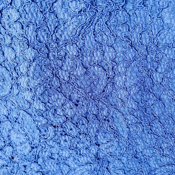 Adrianna Papell Blue Lace Timeless Cocktail Dress Woman's Size 8  Zip Up Back - Picture 5 of 10